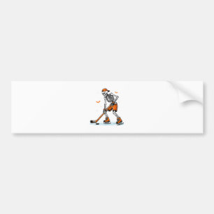 Pegatina Para Coche Esqueleto Hockey sobre hielo Halloween Chicos Dive