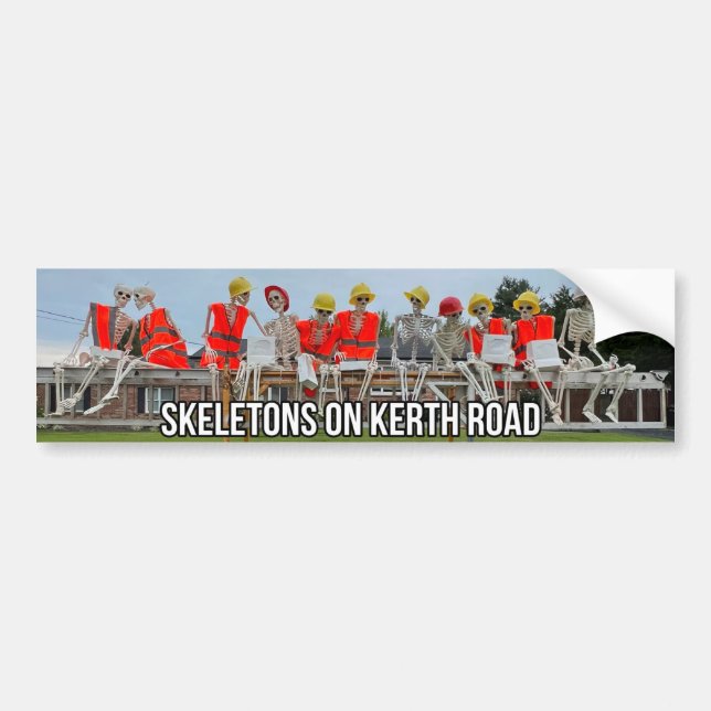 Pegatina Para Coche Esqueletos de Kerth Road Bumper Sticker (Frente)