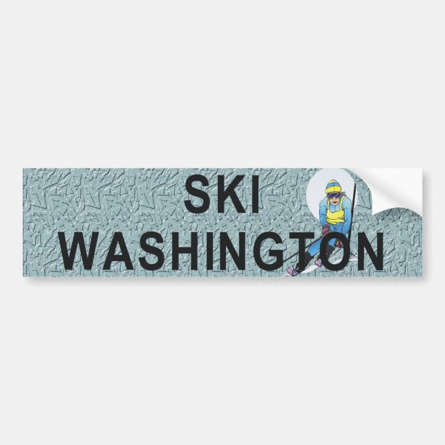 Pegatina Para Coche Esquí SUPERIOR Washington (Frente)