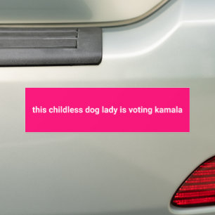 Pegatina Para Coche Esta mujer de perro sin hijos vota kamala rosa