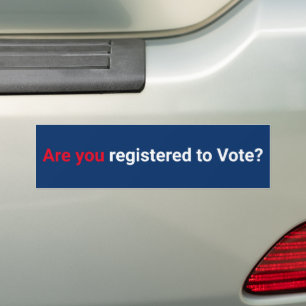 Pegatina Para Coche ¿Está registrado para votar? rojo blanco marina az