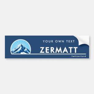 Pegatina Para Coche Estación de esquí de montaña Zermatt Suiza