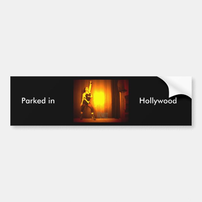 Pegatina Para Coche Estacionado en Hollywood Bumpersticker (Frente)