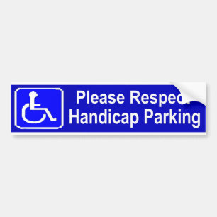 Pegatina Para Coche Estacionamiento de la desventaja del respecto