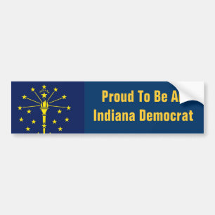 Pegatina Para Coche estado-bandera-Indiana, orgullosa ser una versión
