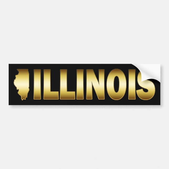 PEGATINA PARA COCHE ESTADO DE ILLINOIS (Frente)
