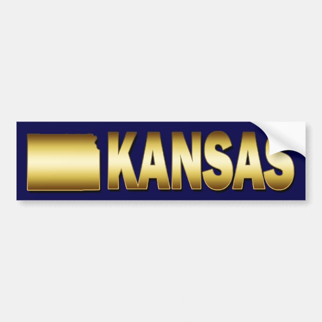 PEGATINA PARA COCHE ESTADO DE KANSAS (Frente)