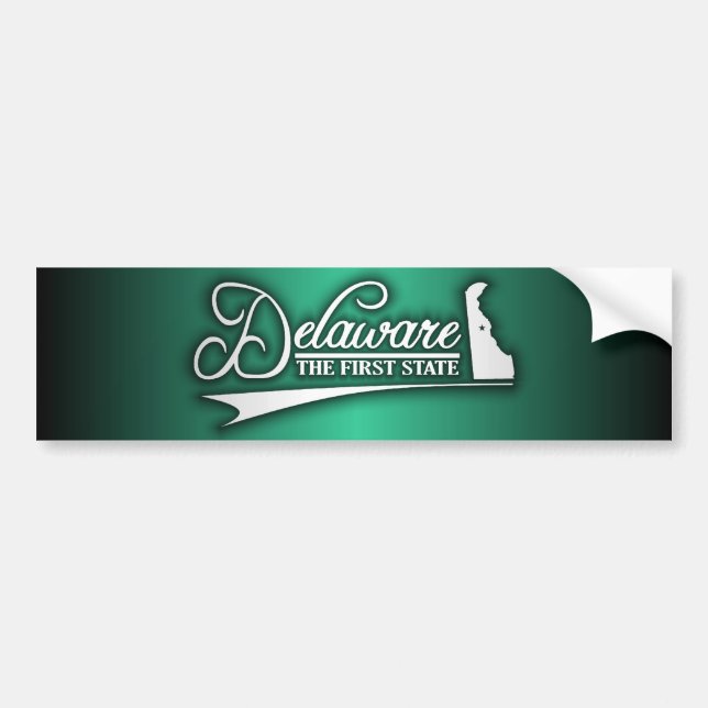 Pegatina Para Coche Estado de minas de Delaware (Frente)