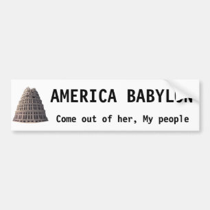 Pegatina Para Coche Estados Unidos Babylon Bumper Sticker