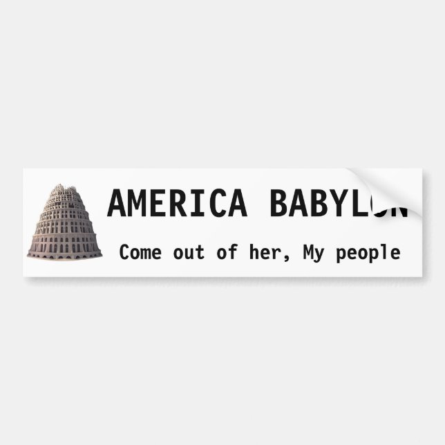 Pegatina Para Coche Estados Unidos Babylon Bumper Sticker (Frente)