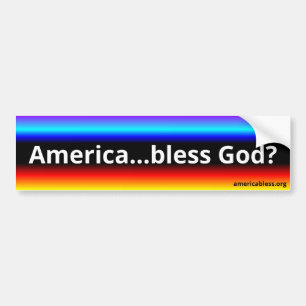 Pegatina Para Coche Estados Unidos...¿Dios bendiga?(w/americabless.or