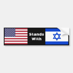 Pegatina Para Coche Estados Unidos está con Israel