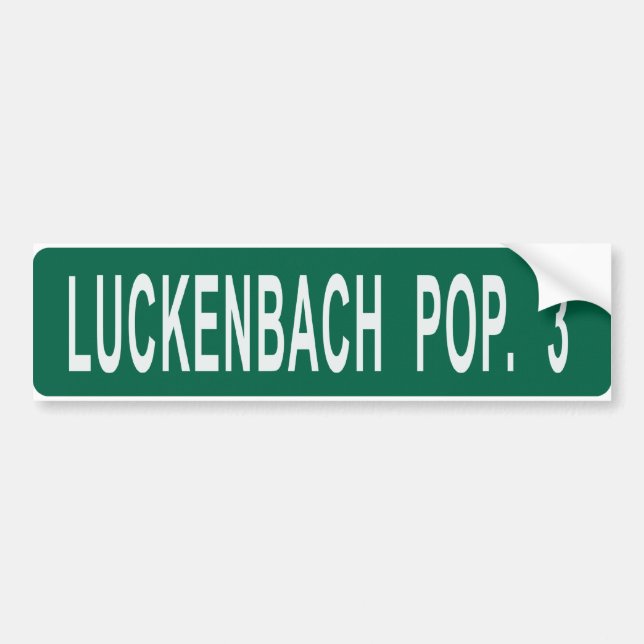 Pegatina Para Coche Estallido de Luckenbach. 3 (Frente)