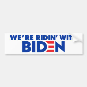 Pegatina Para Coche Estamos montando con Biden 2024