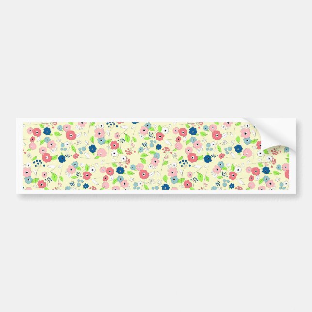 Pegatina Para Coche Estampado de flores del estilo rural (Frente)