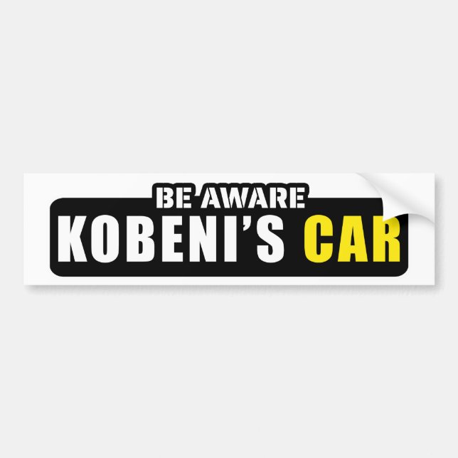 Pegatina Para Coche estar al tanto del coche de kobeni (Frente)