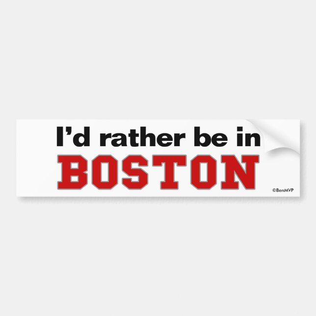 Pegatina Para Coche Estaría bastante en Boston (Frente)