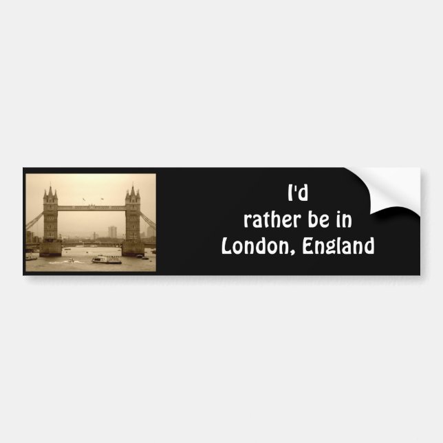 Pegatina Para Coche Estaría bastante en bumpersticker de Londres, (Frente)