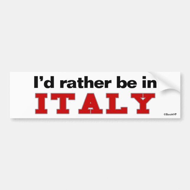 Pegatina Para Coche Estaría bastante en Italia (Frente)