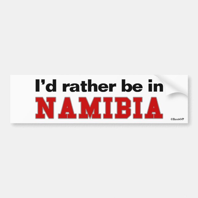 Pegatina Para Coche Estaría bastante en Namibia (Frente)