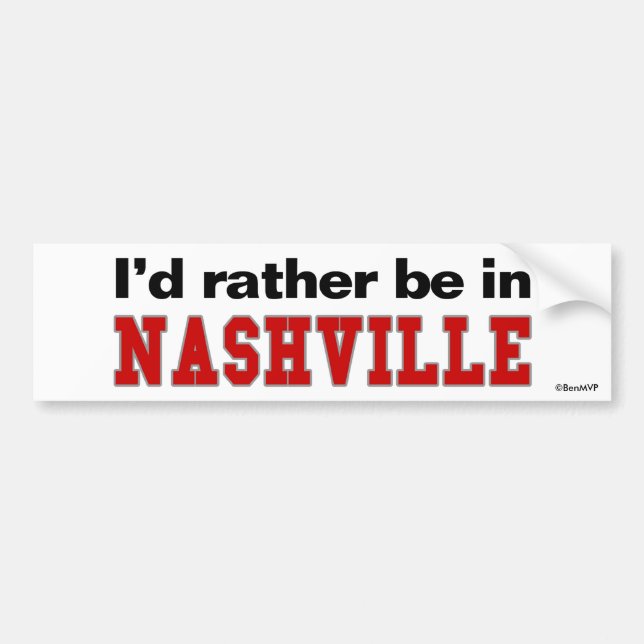 Pegatina Para Coche Estaría bastante en Nashville (Frente)