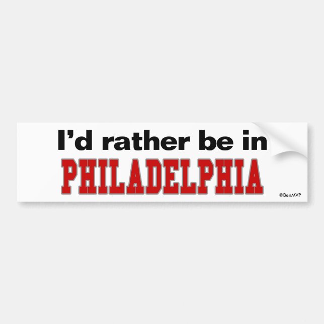 Pegatina Para Coche Estaría bastante en Philadelphia (Frente)