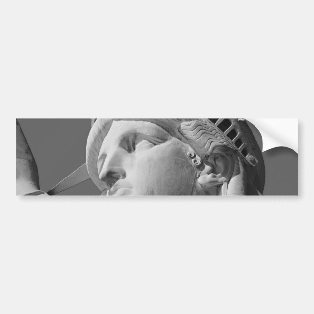 Pegatina Para Coche Estatua de la libertad en blanco y negro (Frente)