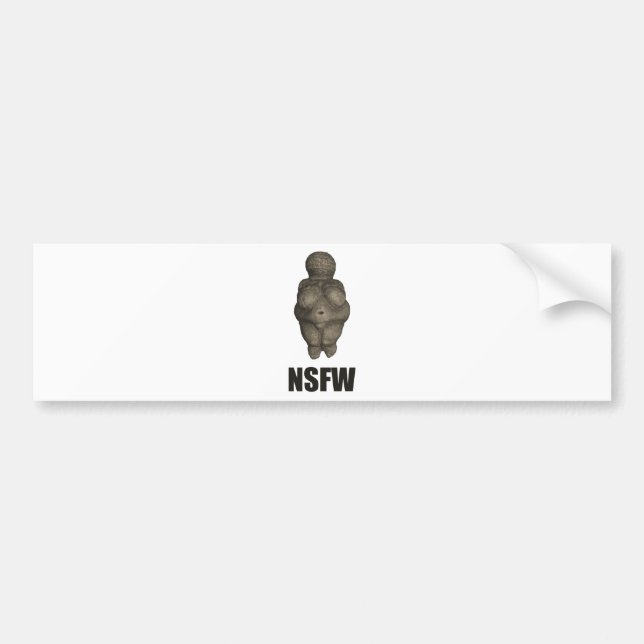 Pegatina Para Coche Estatuilla prehistórica de NSFW Venus (Frente)