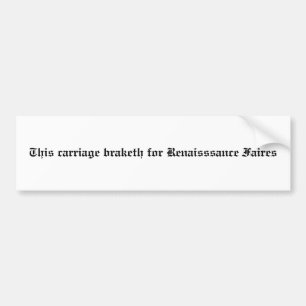 Pegatina Para Coche Este braketh del carro para Renaisssance Faires