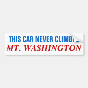 Pegatina Para Coche Este coche Mt nunca ascendente Washington