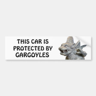 Pegatina Para Coche Este coche protegido por los Gargoyles