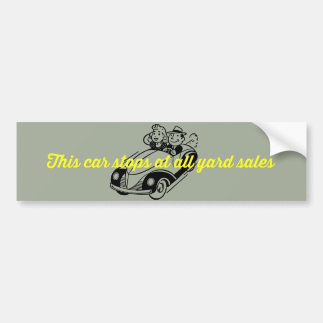 Pegatina Para Coche Este coche se detiene para el adhesivo de parachoq (Frente)