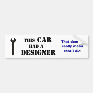 Pegatina Para Coche Este coche tenía un diseñador