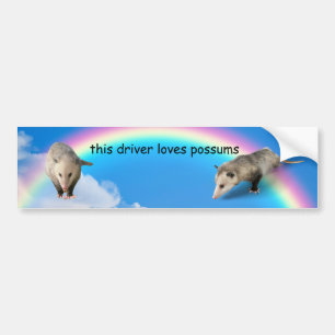 Pegatina Para Coche Este controlador ama las possums - Divertido pegat
