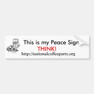 Pegatina Para Coche Éste es mi signo de la paz