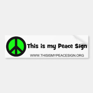 Pegatina Para Coche Éste es mi signo de la paz