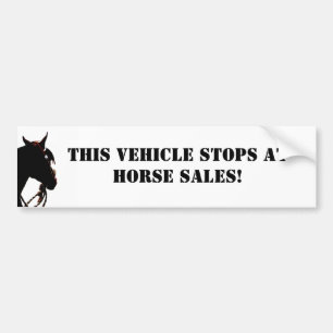 Pegatina Para Coche ¡Este vehículo se detiene en las ventas de caballo