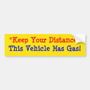 Pegatina Para Coche ¡Este Vehículo Tiene Gas!