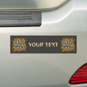 Pegatina Para Coche Estilo de Batik Floral Resumen Africano