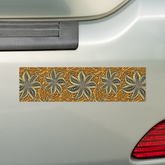 Pegatina Para Coche Estilo de Batik Floral Resumen Africano (en coche)