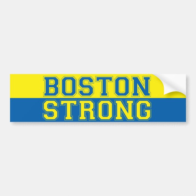 Pegatina Para Coche Estilo fuerte de la bandera de Boston (Frente)