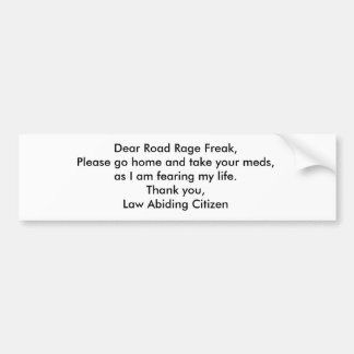Pegatina Para Coche Estimado Road Rage