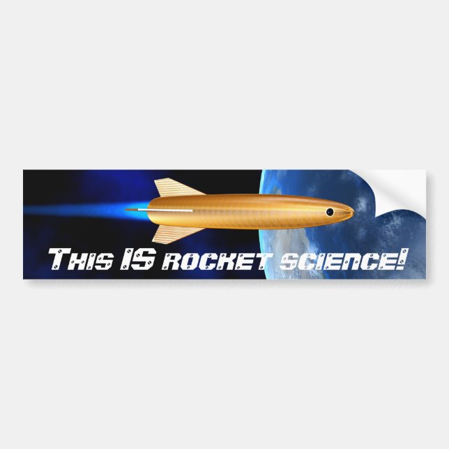 Pegatina Para Coche ¡Esto es ciencia de cohetes! (Frente)