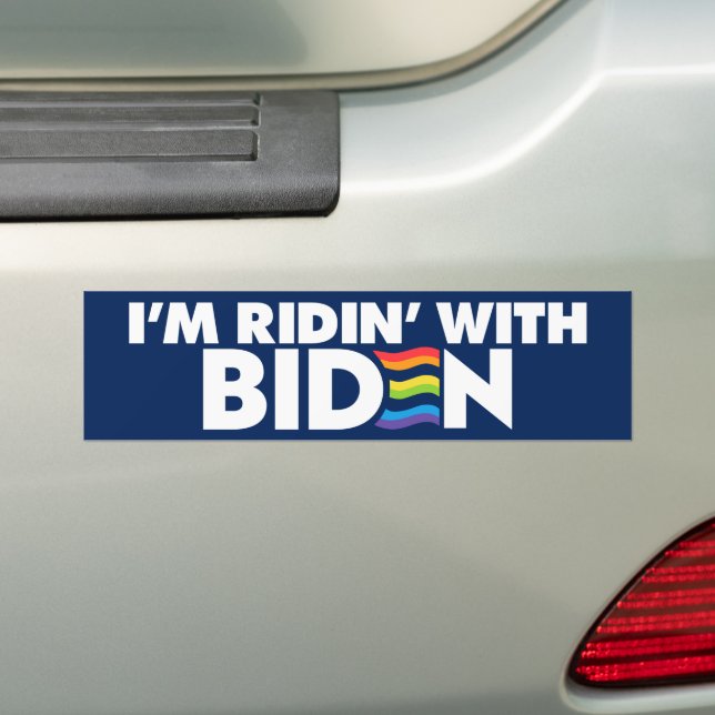 Pegatina Para Coche Estoy con Biden 2024 LGBTQ (en coche)