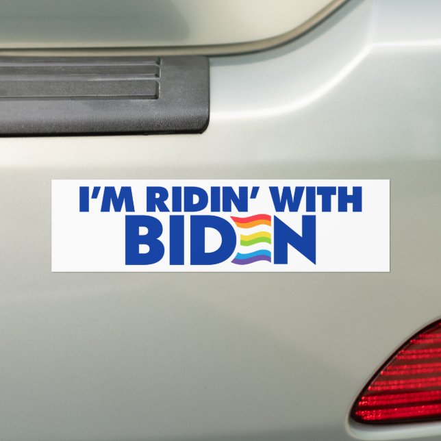 Pegatina Para Coche Estoy con Biden 2024 LGBTQ (en coche)