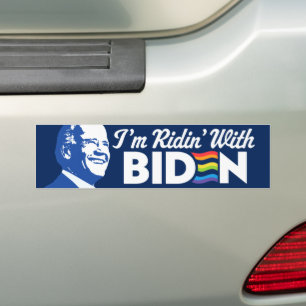 Pegatina Para Coche Estoy con Biden 2024 LGBTQ