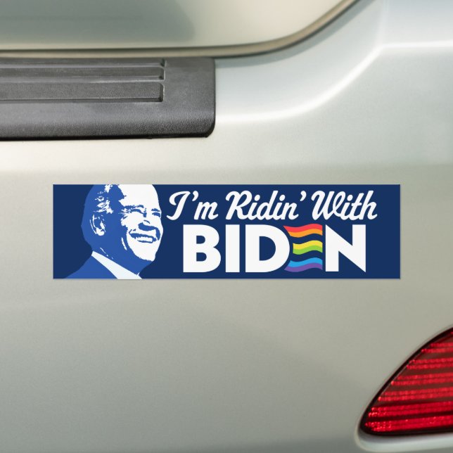 Pegatina Para Coche Estoy con Biden 2024 LGBTQ (en coche)