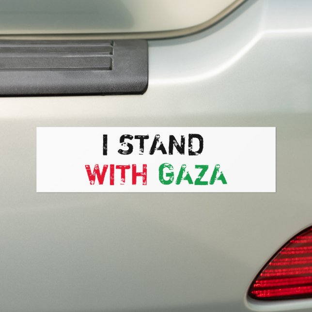 Pegatina Para Coche Estoy con el angustiado texto de Gaza (en coche)