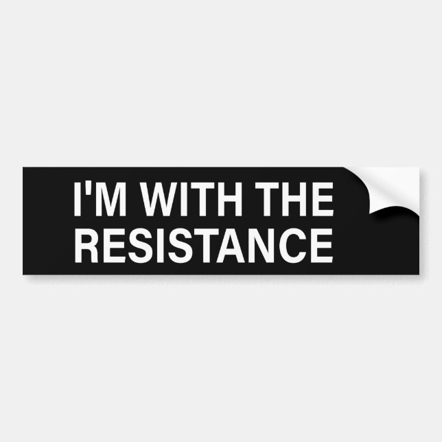 Pegatina Para Coche Estoy con la resistencia contra Trump (Frente)