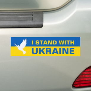 Pegatina Para Coche Estoy de acuerdo con la bandera ucraniana que hace